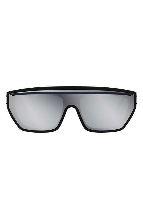 'DiorClub M7U Mask Sunglasses in Matte Black /Smoke Mirror at Nordstrom