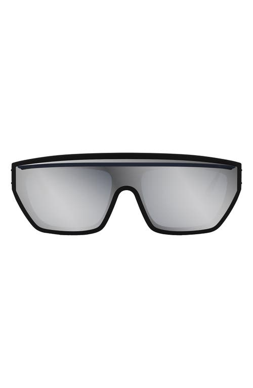 Shop Dior 'club M7u Mask Sunglasses In Matte Black/smoke Mirror