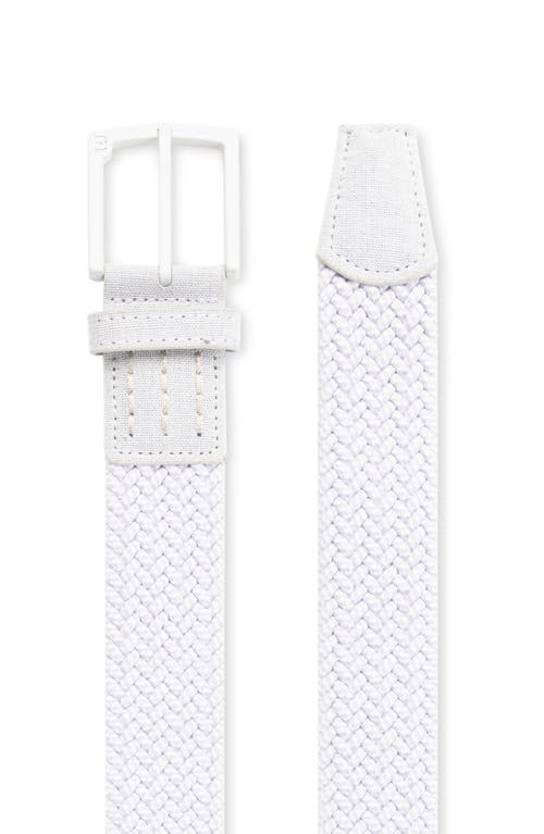 Shop Travismathew Staggerwing 2.0 Braided Belt In Micro Chip/white