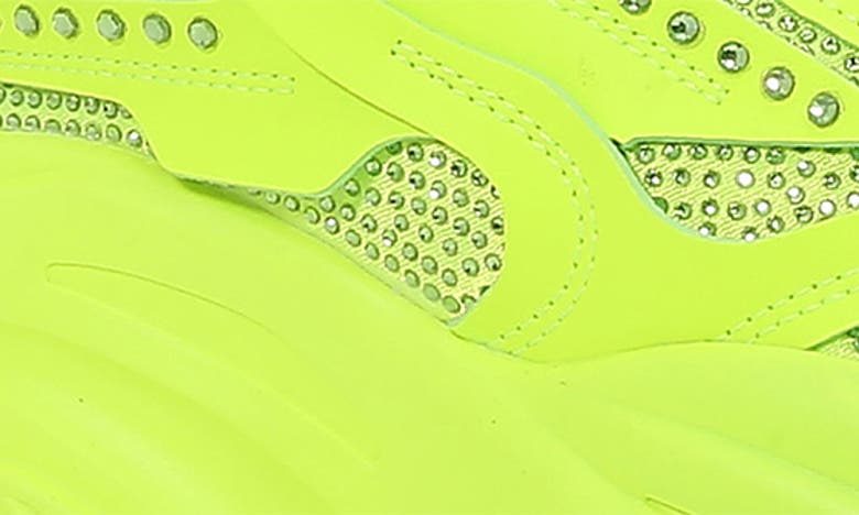 Shop Berness Charlee Rhinestone Sneaker In Neon Yellow