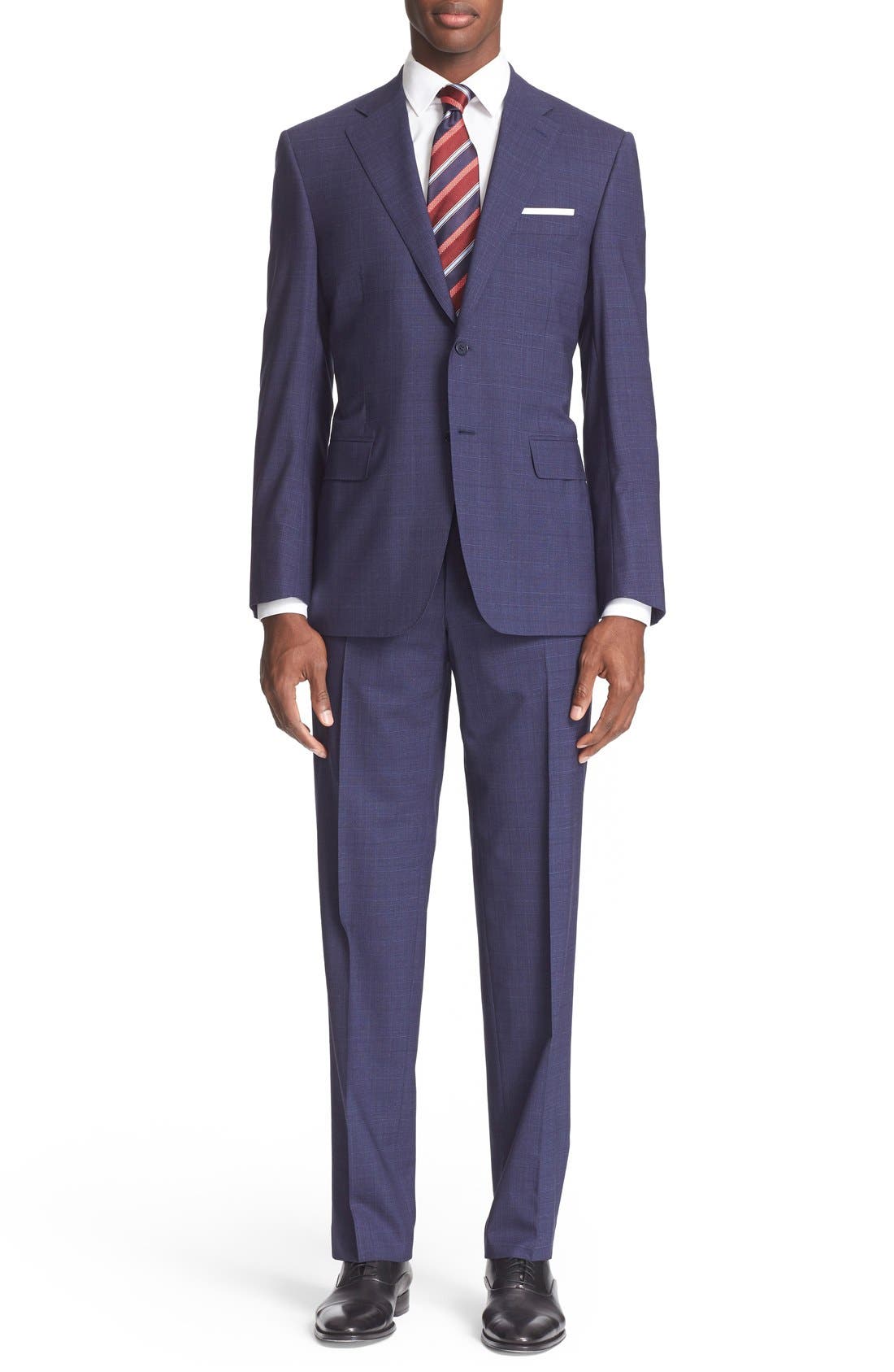 Canali Classic Fit Plaid Wool Suit Nordstrom