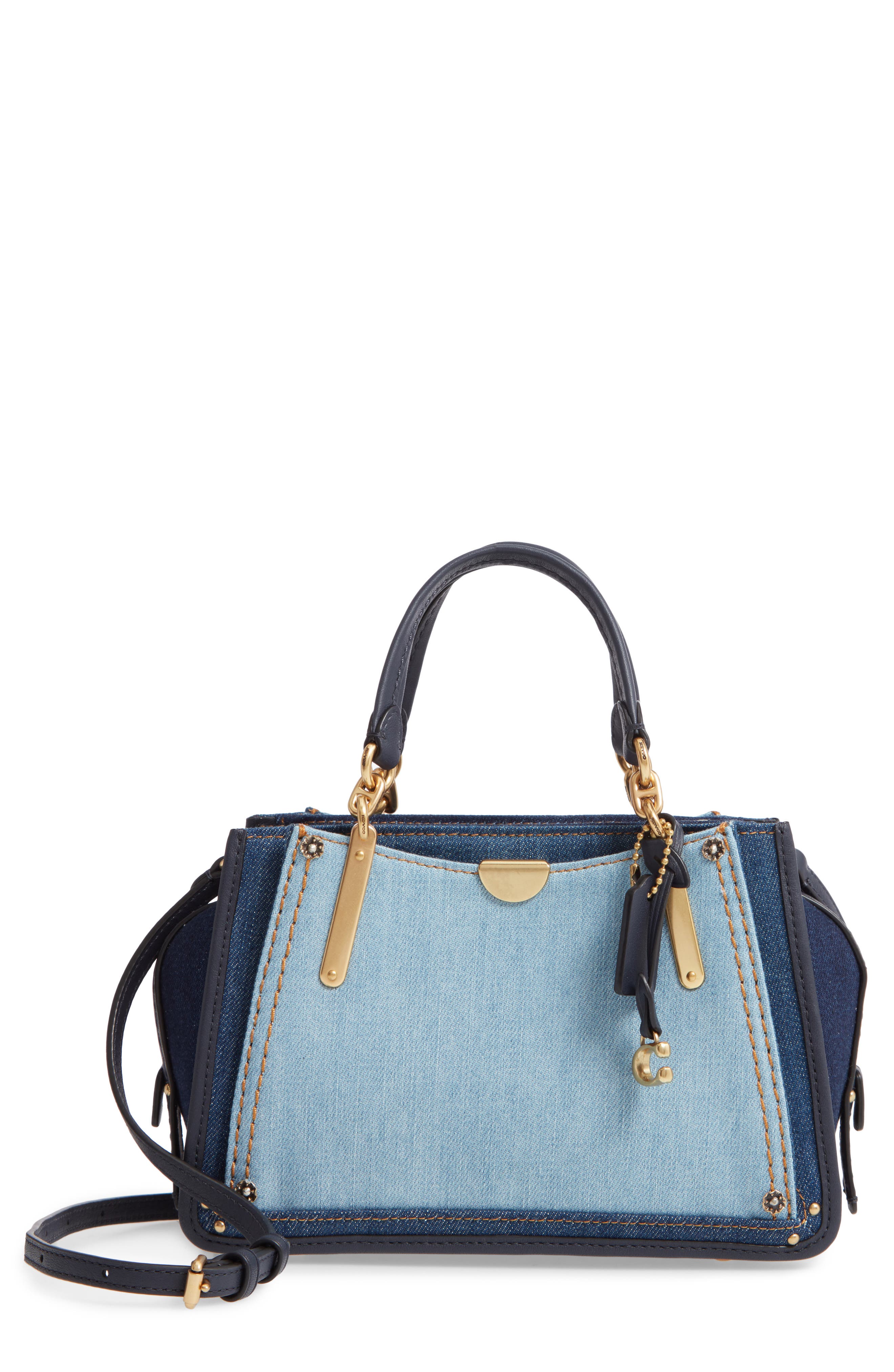 coach denim satchel