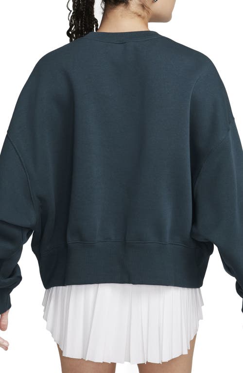 Nike Sportswear Oversize Fleece Sweatshirt In Deep Jungle/khaki