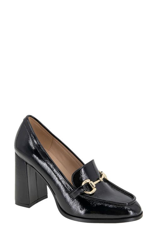 Yixy Loafer Pump in Black Patent