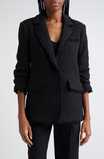 Buy Black Boucle Boxy Blazer 18, Coats