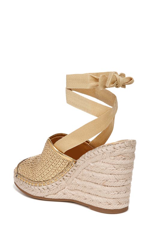 Shop Sarto By Franco Sarto Sierra Platform Wedge Espadrille In Gold