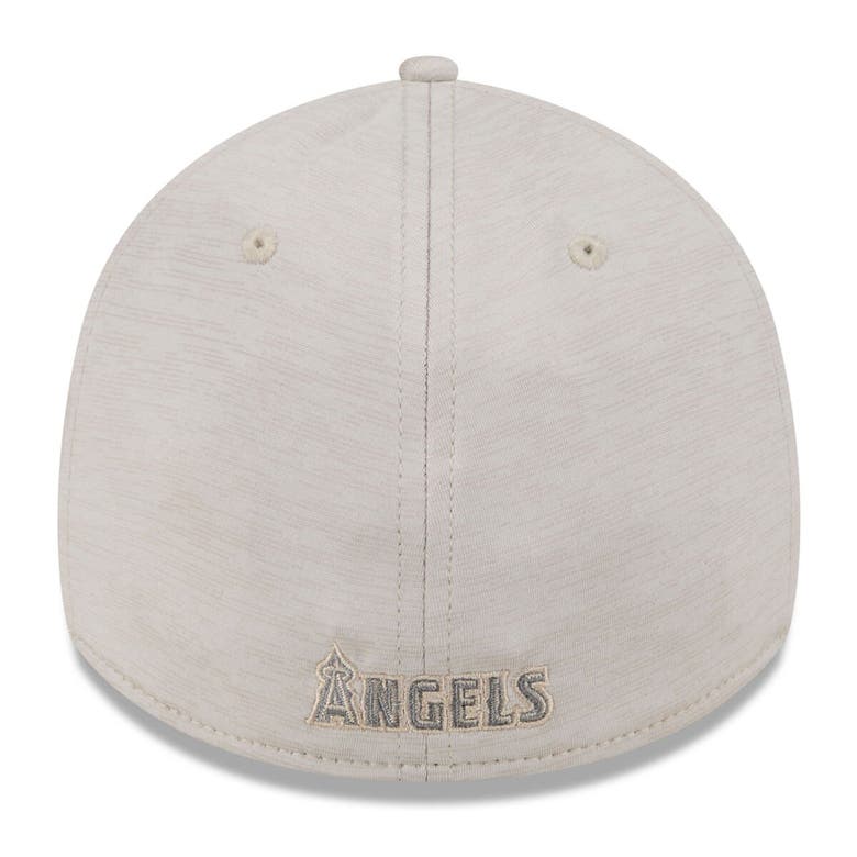 Shop New Era Cream Los Angeles Angels 2024 Clubhouse 39thirty Flex Fit Hat