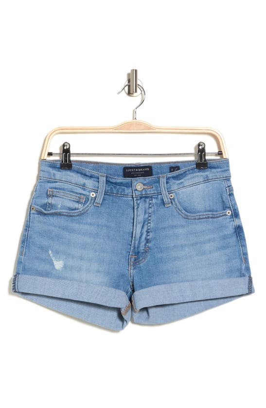 Lucky Brand Ava Mid Rise Denim Shorts In Hitch Hike