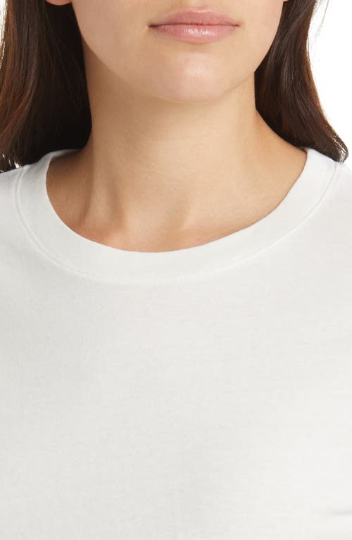 Madewell Bella Softfade Cotton Crop T-shirt In Lighthouse