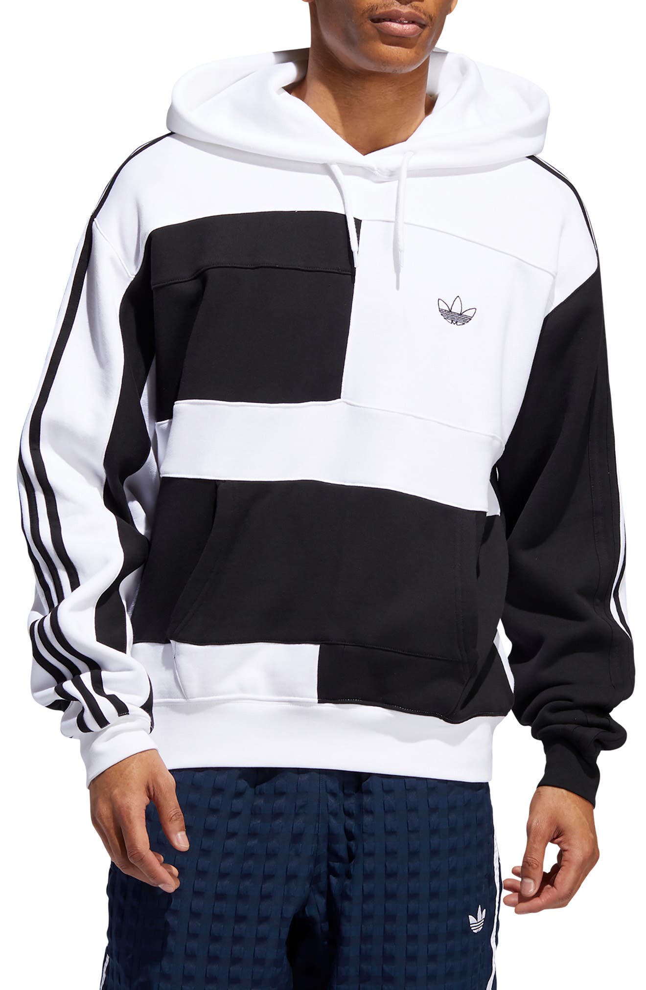 adidas color block hoodie