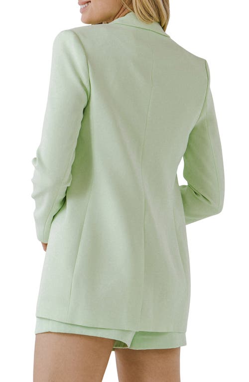 Endless Rose Tailored Single Button Blazer In Pistachio