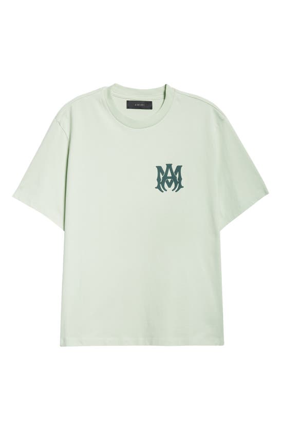 Shop Amiri Ma Logo Cotton Graphic T-shirt In Seacrest