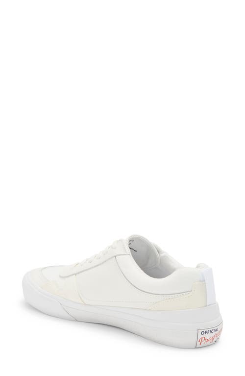 Shop Official Program Canvas Lace-up Sneaker In Off White/white