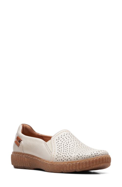 Clarks(r) Magnolia Aster Slip-On in White Leather
