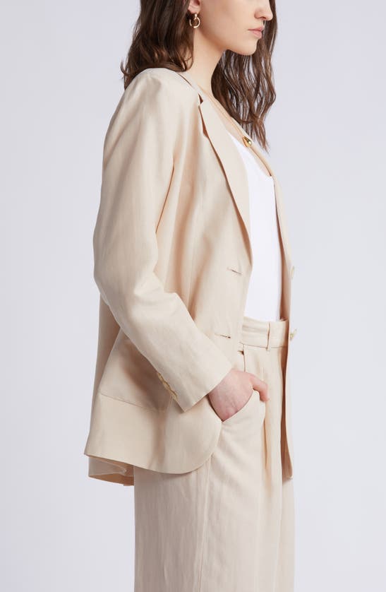 Shop Nordstrom Relaxed Single Breasted Blazer In Beige Beach