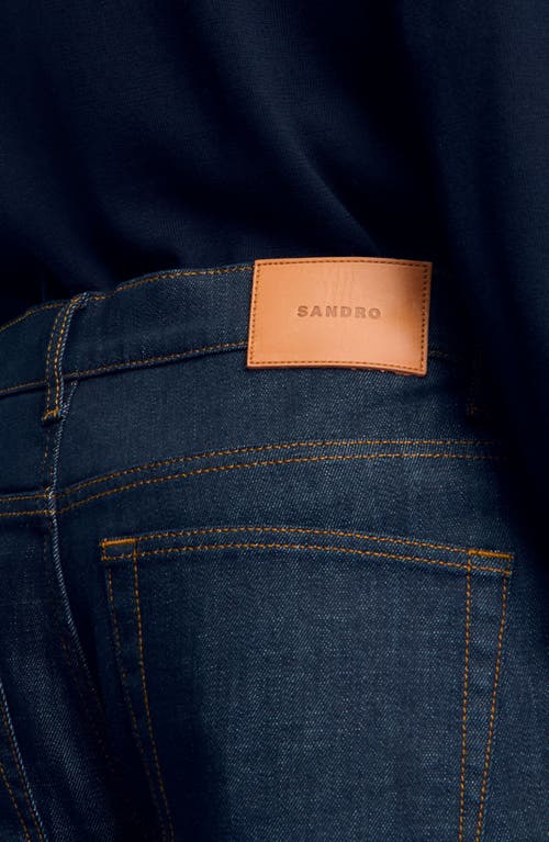 Shop Sandro Regular Jeans In Raw-denim