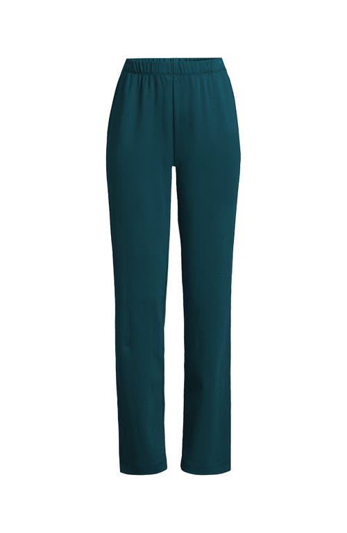 Shop Lands' End Sport Knit High Rise Pants In Evening Teal