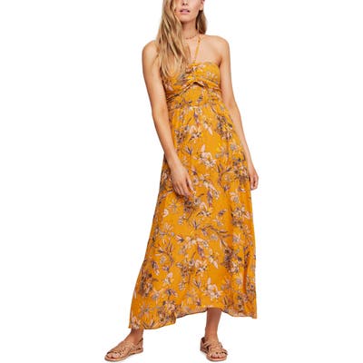 Free People One Step Ahead Maxi Dress, Metallic