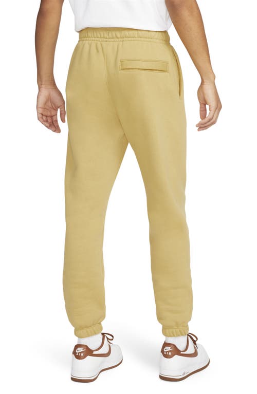Shop Nike Sportswear Club Fleece Sweatpants In Wheat Gold/wheat Gold/white
