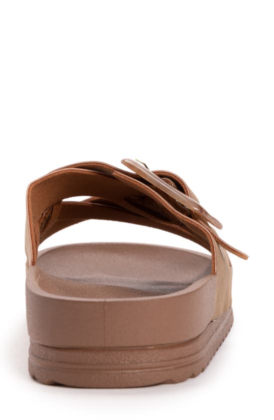 Muk Luks Grand Shayna Slide Sandal In Chocolate