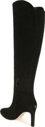 Sam edelman black hotsell suede knee high boots