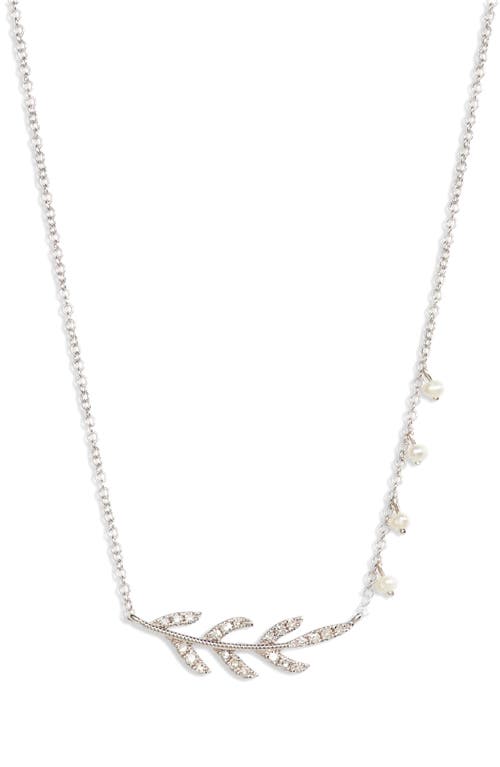 Meira T Diamond Pendant Necklace in White Gold at Nordstrom, Size 18