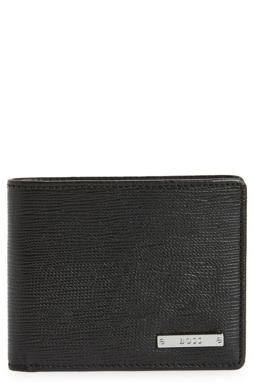6 Card Leather Bifold Wallet in Black