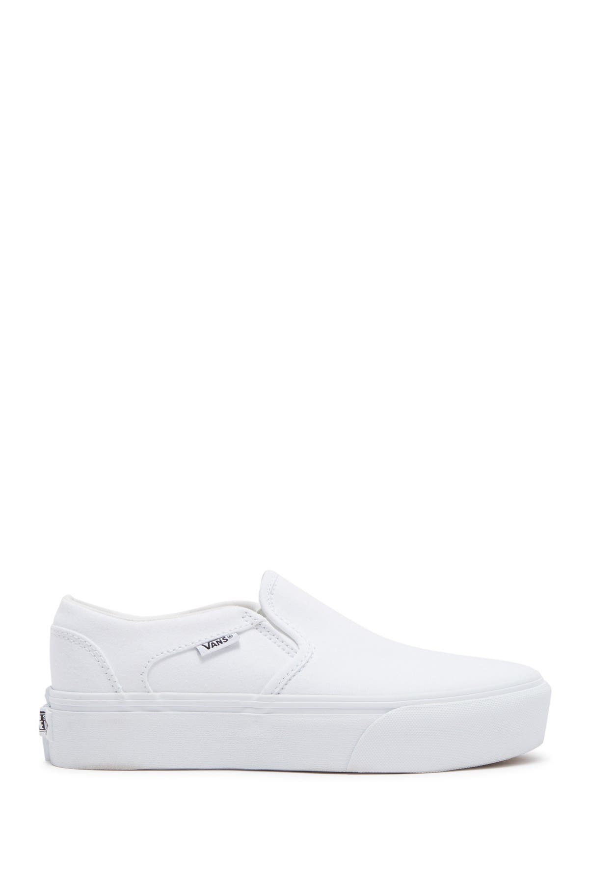 vans asher platform white