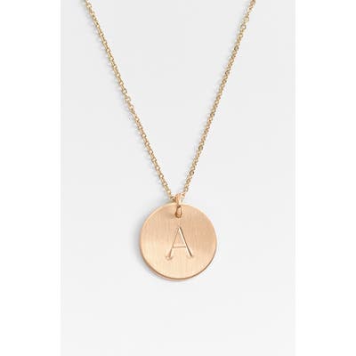 Nashelle 14K-Gold Fill Initial Disc Necklace