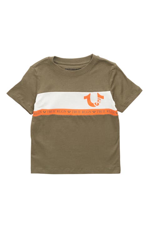 Kids' Short Sleeve Spliced Logo T-Shirt (Little Boys)