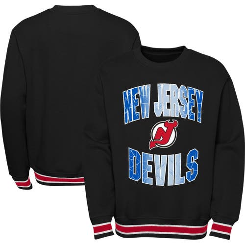 Outerstuff Youth Black New Jersey Devils Classic Blueliner Pullover Sweatshirt