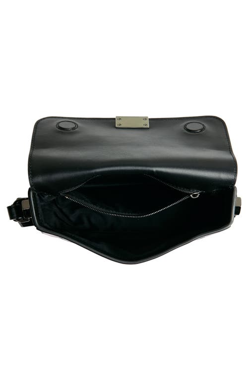 Shop Off-white Medium Soft Binder Leather Shoulder Bag In 1000 Black