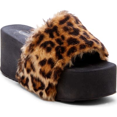 Jessica Simpson Platform Slide Sandal, Brown