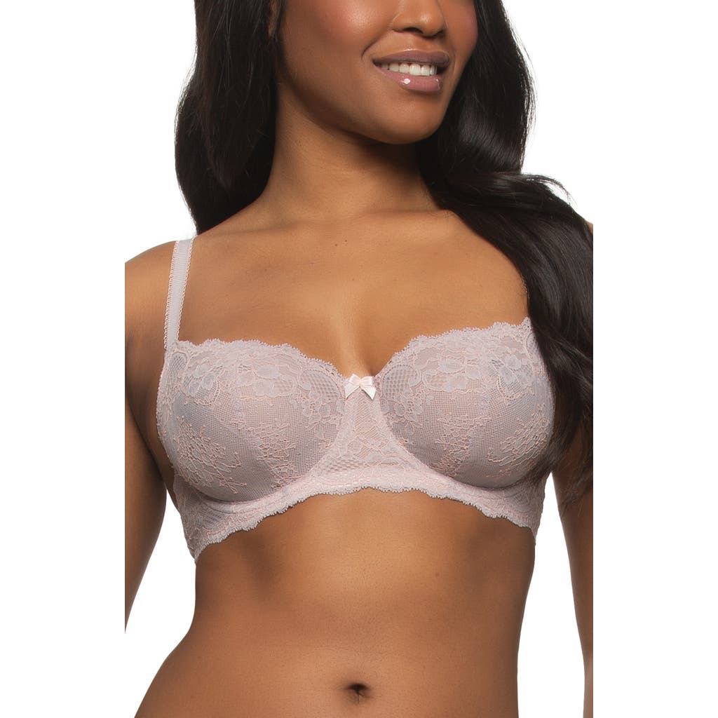 Felina Lola Underwire Bra In Gull Gray/pink Dogwood