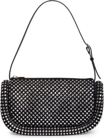 Embellished leather hot sale shoulder bag