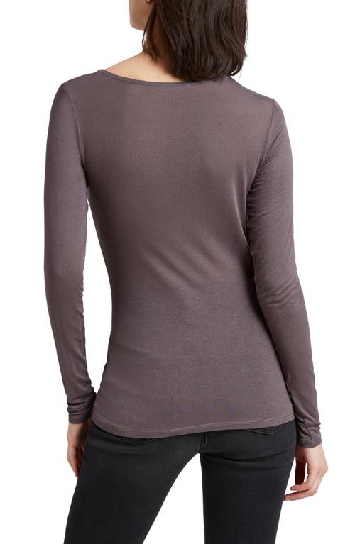 Shop Marcella Brooklyn Twist Long Sleeve Top In Anthracite