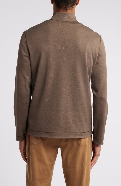Johnston & Murphy Xc4® Reversible Performance Quarter Zip Pullover In Brown