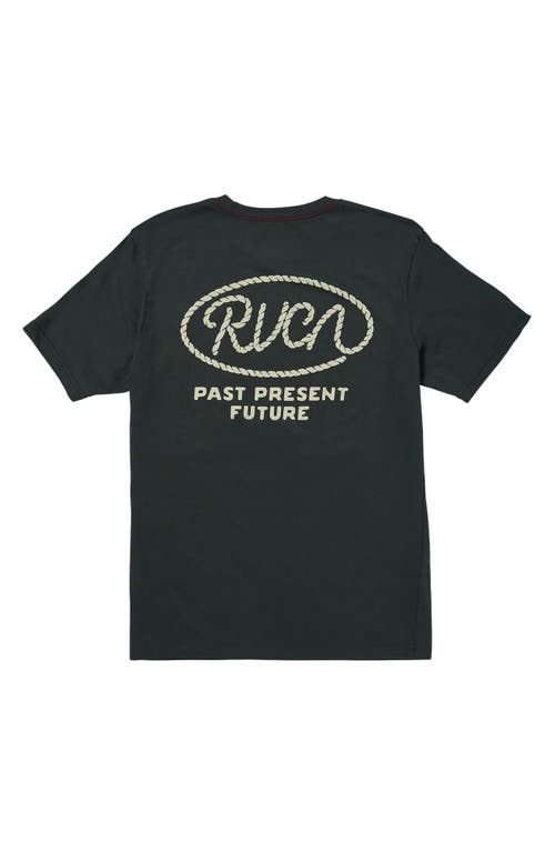 Shop Rvca Lasso Graphic T-shirt In Pirate Black