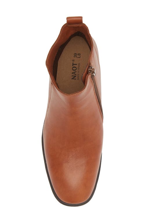 Naot Ethic Bootie In Brown Peanut Leather