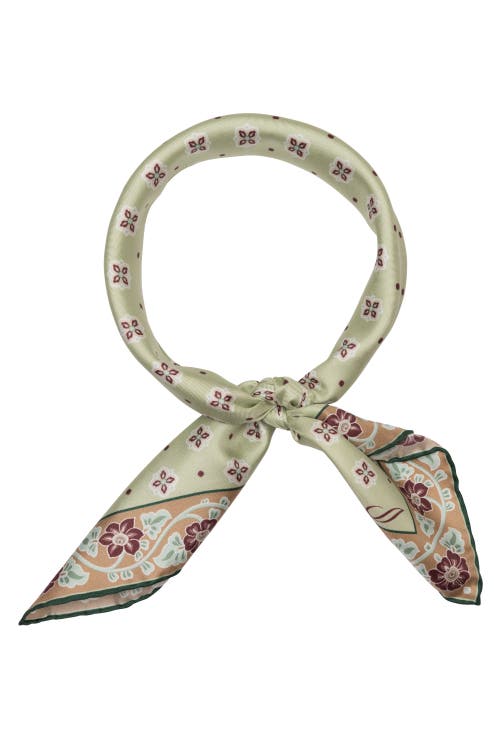 Elizabetta Ducati - Hand Rolled Silk Neckerchief In Green