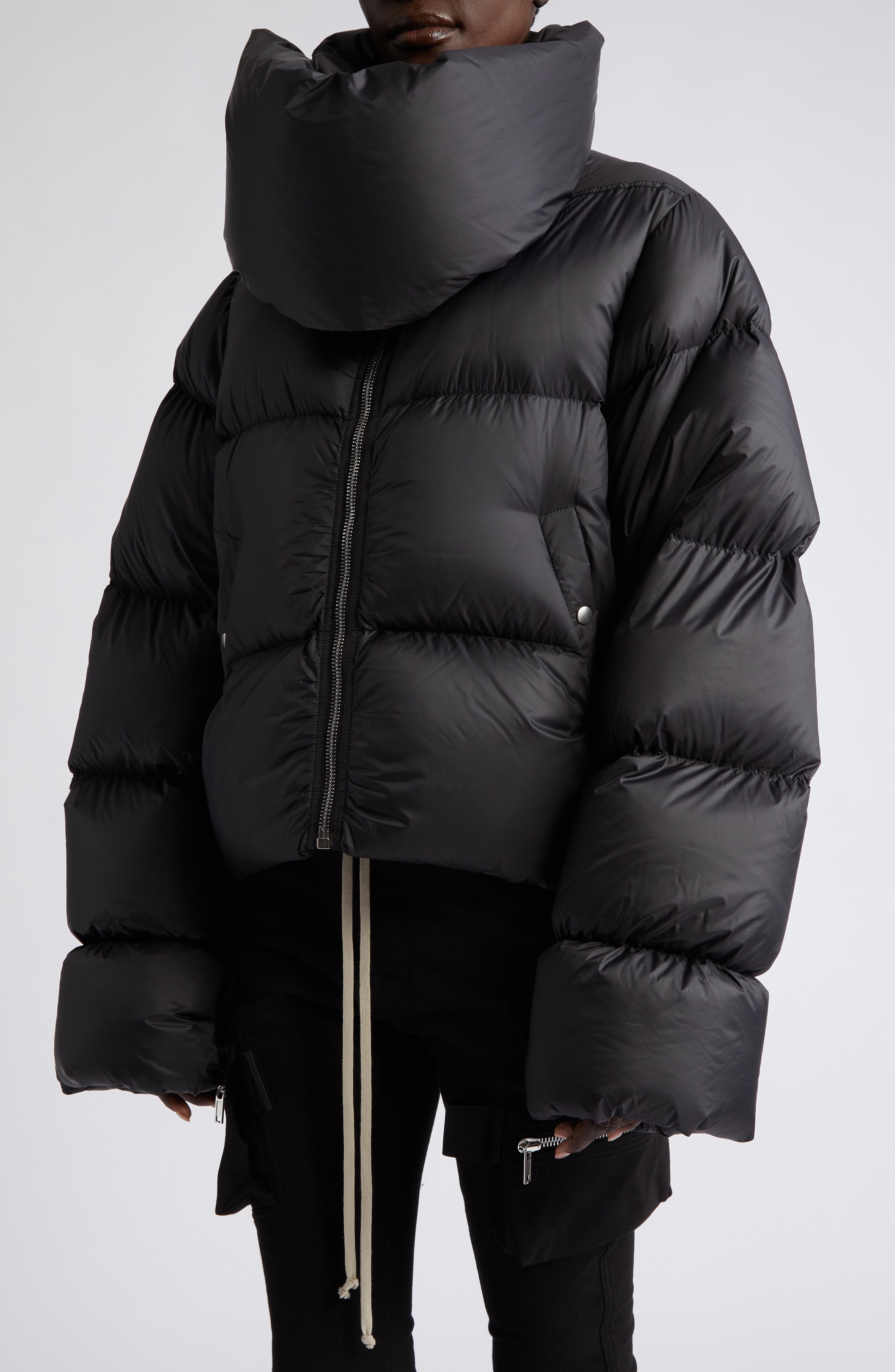 Farfetch Rick Owens Funnel Neck Puffer Coat Rick Owens Funnel Neck