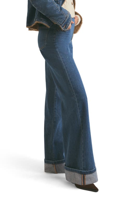 Shop Favorite Daughter The Masha High Waist Cuff Wide Leg Jeans In Concord