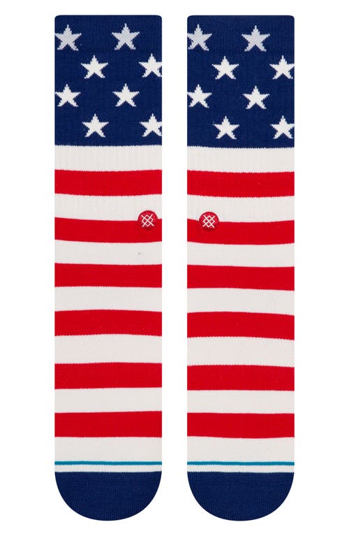 The Fourth Stars & Stripes Crew Socks in Red