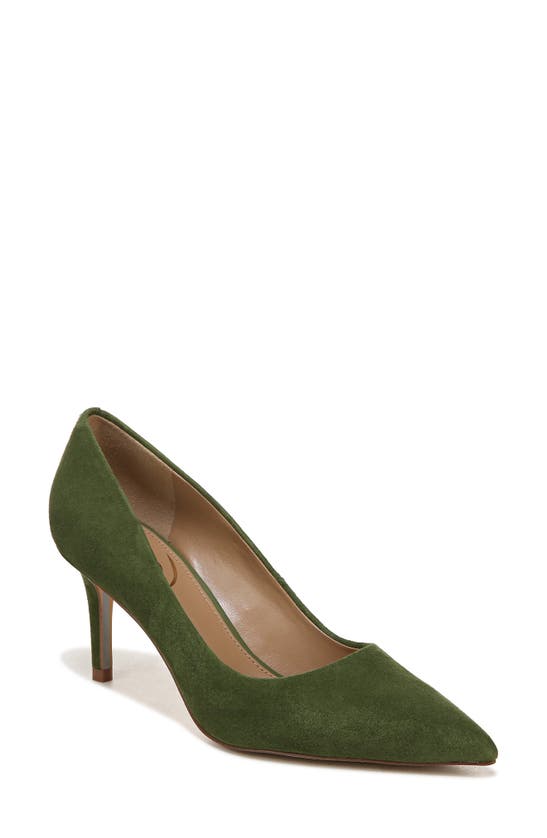 Shop Sam Edelman Vienna Pointed Toe Pump In Thyme