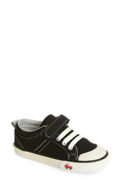 See Kai Run Tanner Sneaker in Black Canvas at Nordstrom, Size 8 M