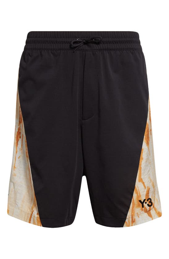 Shop Y-3 Rust Dye Drawstring Shorts In Black/ Multi Color Camo
