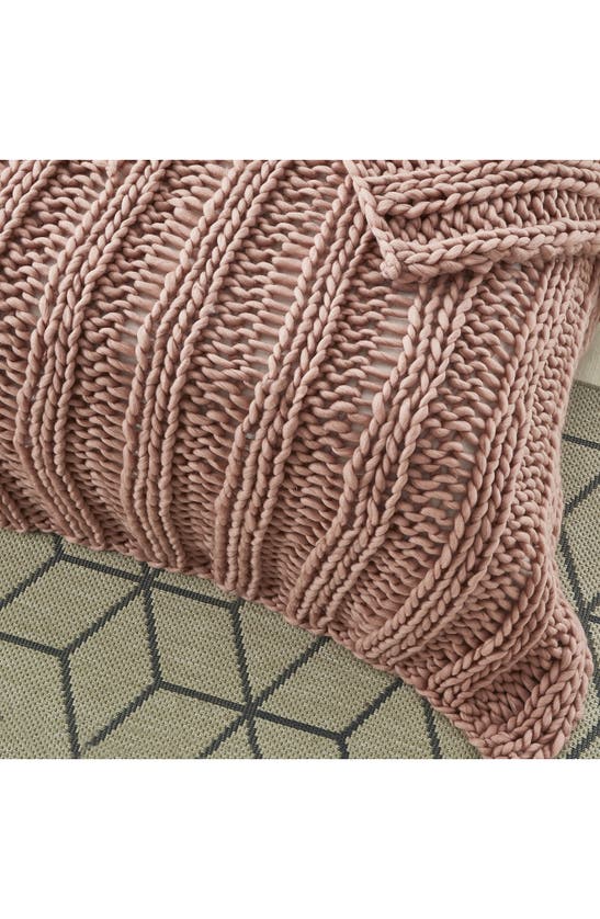 Shop Inspired Home Channel Knit Throw Blanket In Blush