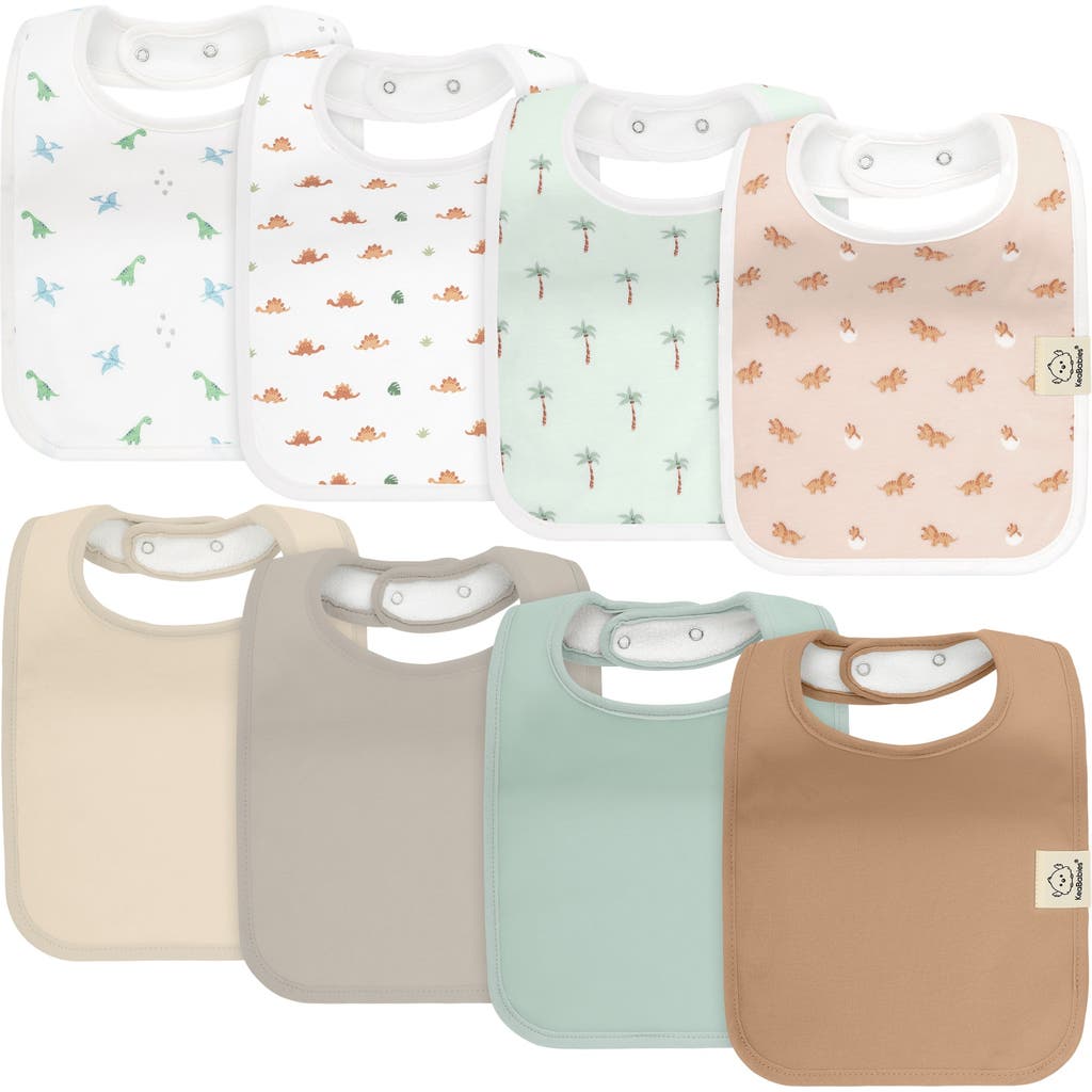 Keababies 8-pack Coast Drool Bibs In Roarsome
