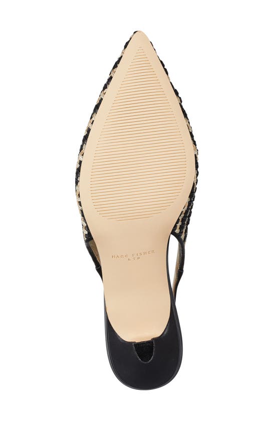 Marc Fisher Ltd Larysa Pointed Toe Kitten Heel Slingback Pump In Black