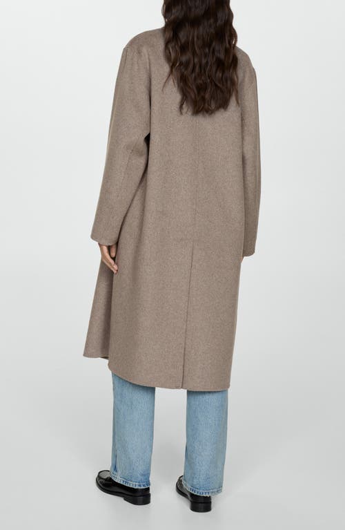 MANGO MANGO PICAROL OVERSIZE DOUBLE BREASTED WOOL BLEND COAT